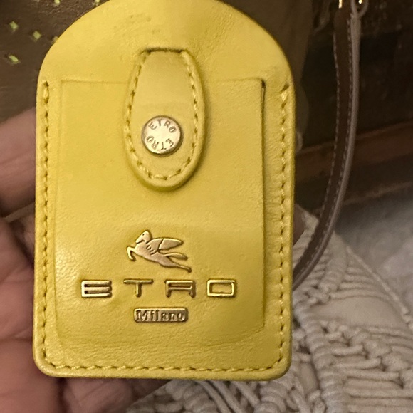 Etro Tan and Yellow Shoulder Bag - Picture 2 of 16